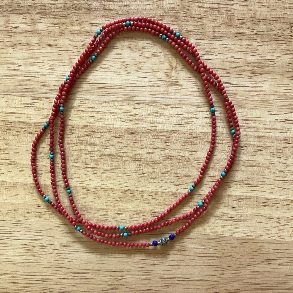 Long beaded necklace from India